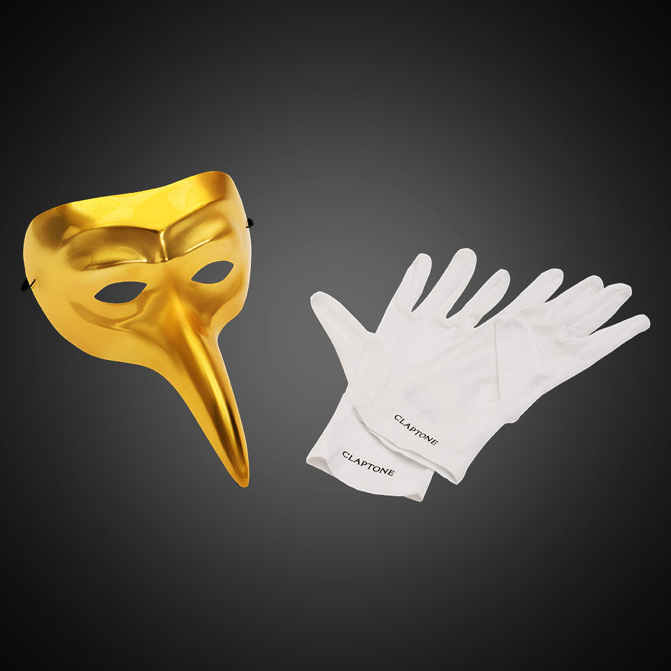 der goldene handschuh maske Bundle: Original Claptone Mask + Gloves