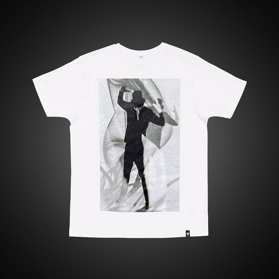 Claptone "Closer" Black & White Photo Print T-Shirt - White
